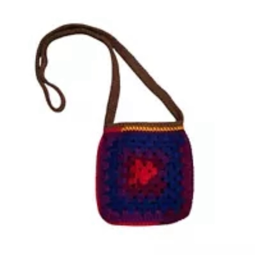 Crochet Handmade Multi Colored Crossbody Purse NEW - Picture 2 of 3